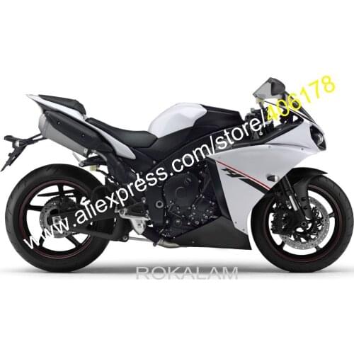 For Yamaha YZF R1 2012 2013 2014 YZF1000 12-14 YZF R1 YZF-R1 Black White Bodyworks Fairing Kit (Injection Molding)