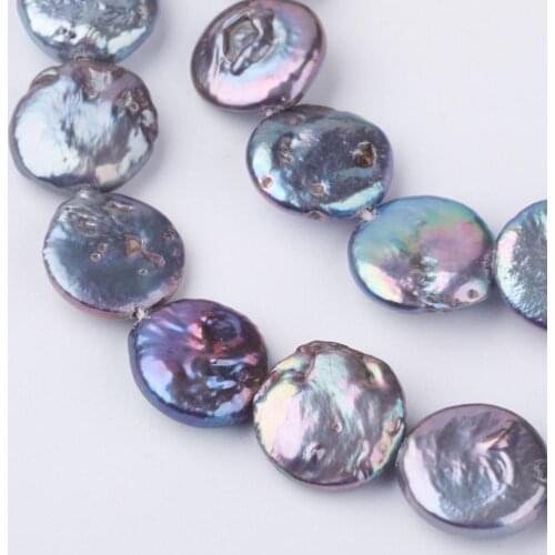 Natural Keshi Pearl Bead Strands Flat Round Shape For Jewelry Making Woman DIY Necklace Bracelet Earring about 30pcs 14.8"