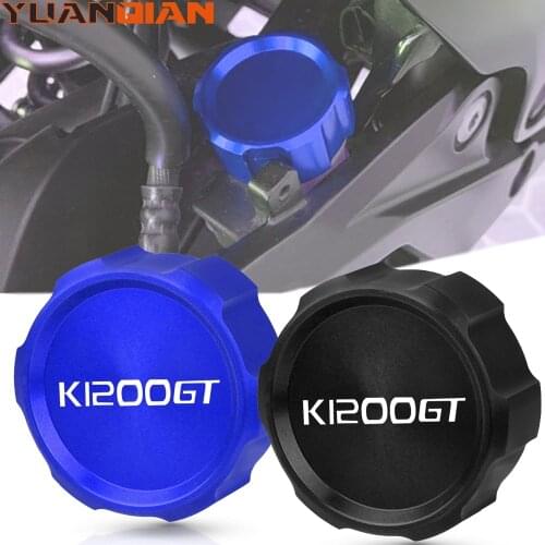 With K1200GT LOGO Motorcycle Rear Brake Pump Fluid Tank Oil Cup Reservoir Guard Cover Protector For BMW K1200GT K1200 K 1200 GT