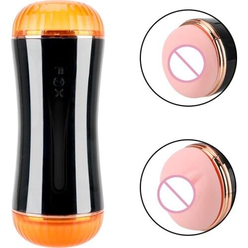 Sex Toys for Men Sex Machine Automatic Male Masturbator Blowjob Dual channel Anal Vagina Masturbation Cup Real Pussy 10 Speeds