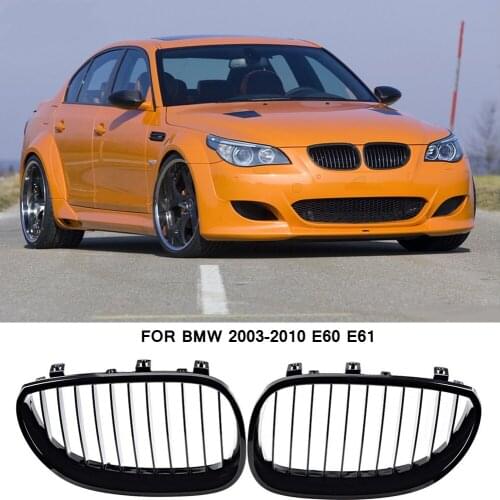 Shine black grille front lines kindly grilles for BMW E60 E61 FOR 520 520i 523i 2003-2010