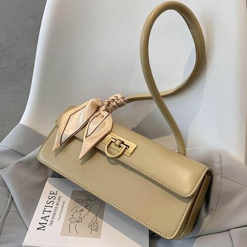 Spring net red simple small bag 2021 new fashion single shoulder underarm bag womens bag advanced foreign style handbag