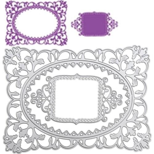 1pc 102MM*140mm Flower Border Metal Cutting Dies Stencil Scrapbooking Album Card Embossing Craft