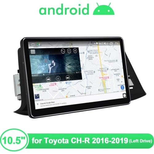 10.5" Radio Tape Recorder Head Unit Central Multimedia 1 din Android 10 Smart Car System Apple CarPlay For Toyota CH-R 2016-2019