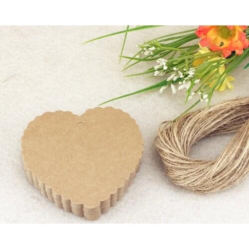 200pcs Kraf Hang Tags+200pcs Strings DIY Handmade With Love Gift Tags Paper Packing Labels/price tags for Jewelry/wedding/gifts