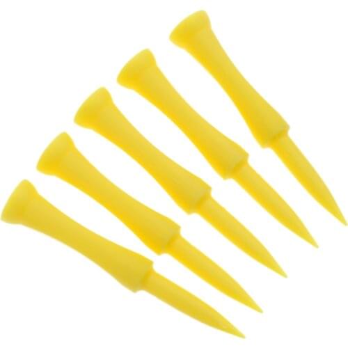 5 Pieces Durable Plastic Golf Tees 70mm Castle Tee Height Control Golfer Gift