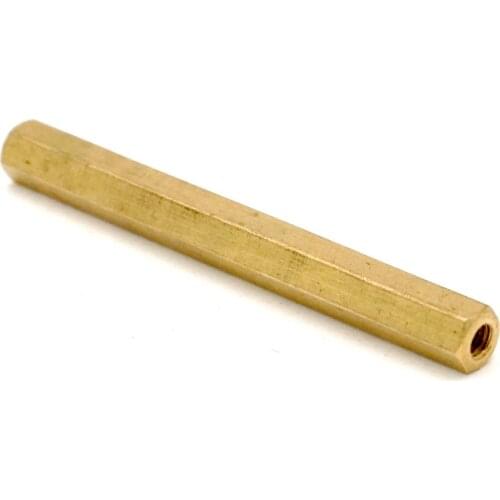 5pcs M3*50mm Female Hex Screw Brass PCB Standoffs Hexagonal Spacers Double Pass Post