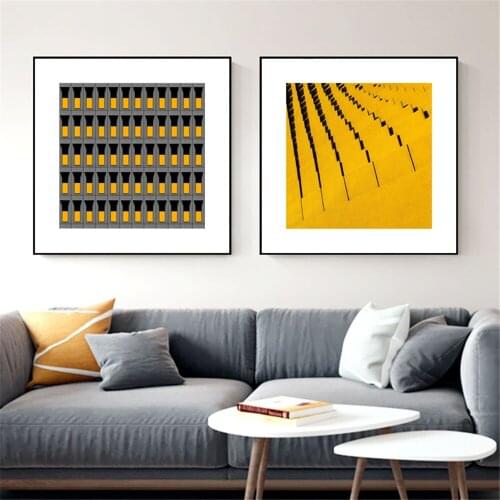 Abstract Geometry Wall Art Poster Modern Architecture Art Print Colorful Visual Impact Canvas Painting Modern Picture Home Decor