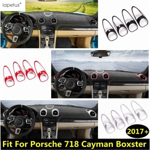 Car Central Console Dashboard Air AC Vent Outlet Cover Kit Trim Interior Accessories For Porsche 718 Cayman Boxster 2017 - 2021