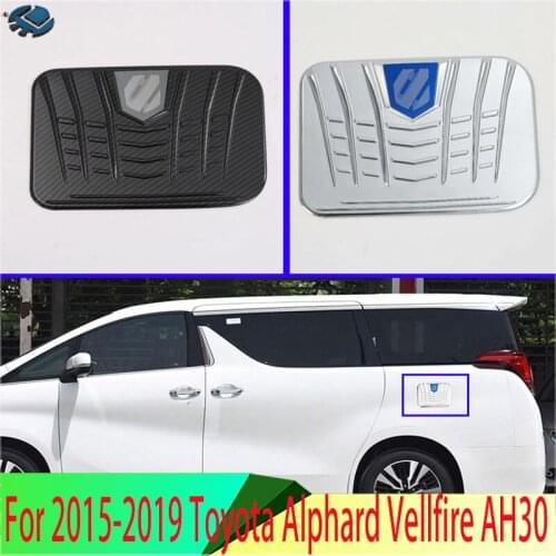 For 2015-2019 Toyota Alphard Vellfire AH30 Car Accessories ABS fuel tank cap cover car-styling trim oil fuel cap protective