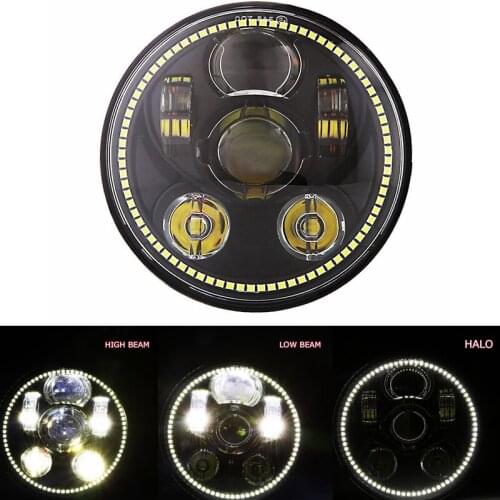 For Harley 5-3/4" Motorcycle Projector Moto LED Lamp Headlight 5 3/4 For Harley Sportster, Iron 883, Dyna, Street Bob FXDB
