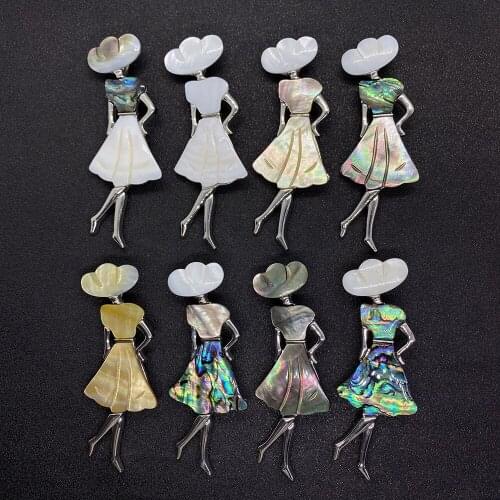 Exquisite 31x84mm Natural Abalone Shell Natural Mother Shell Pearl Beauty Shape Size Ladies DIY Pendant Necklace Jewelry Making