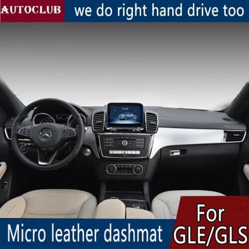 For Mercedes-Benz GLE GLS Class 320 350 400 500 Leather Dashmat Dashboard Cover Pad Dash Mat Sunshade carpet 2016 2017 2018 2019