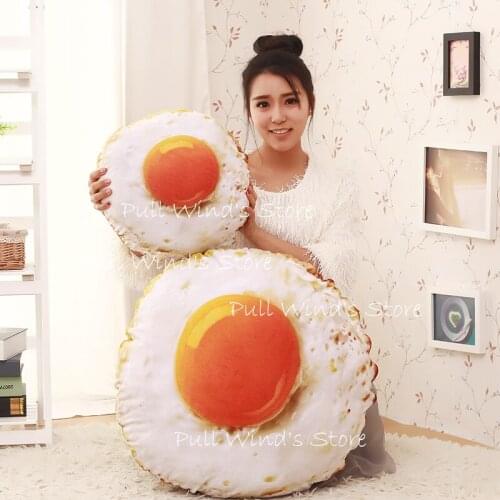 Creative simulation eggs plush cushions Fun omelette plush cushion Personalized holiday birthday gift