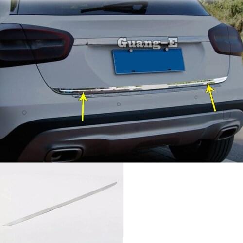 Car Sticks Body Cover Stainless Steel Rear Door Tailgate Frame Plate Trim Parts For Mercedes Benz GLA 2015 2016 2017 2018 2019