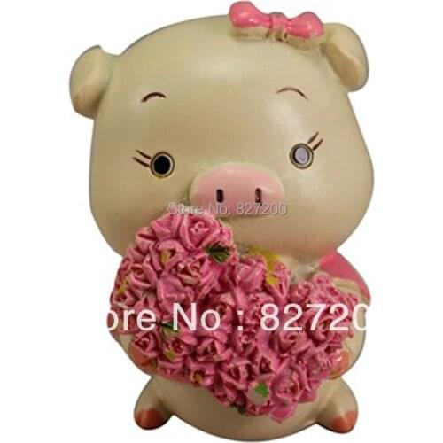 Love Pig Candle Silicone Molds For Chocolate Soap Mold Baby Sugar Carving Salt Sculpture Flower Embossed Molds S0389XZ