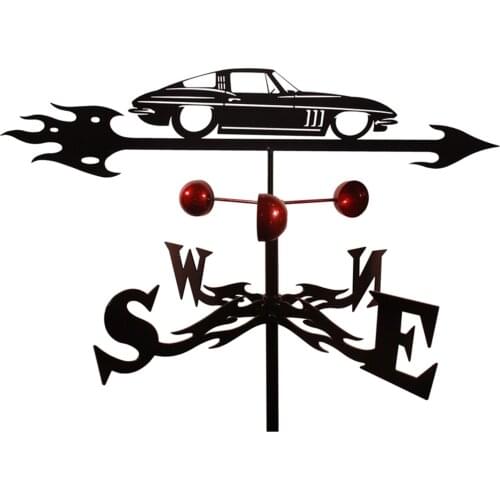 Metal Weathervane House Car Shape Wind Vane Weather Van Farmhouse Farm Decor