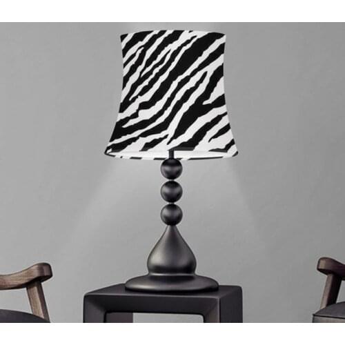 Cute Zebra Print Modern Cloth Lamp Covers for Table Lamps Desk Lamp Washable Lampshade Floor Lamps Lamp Shade Light Cover