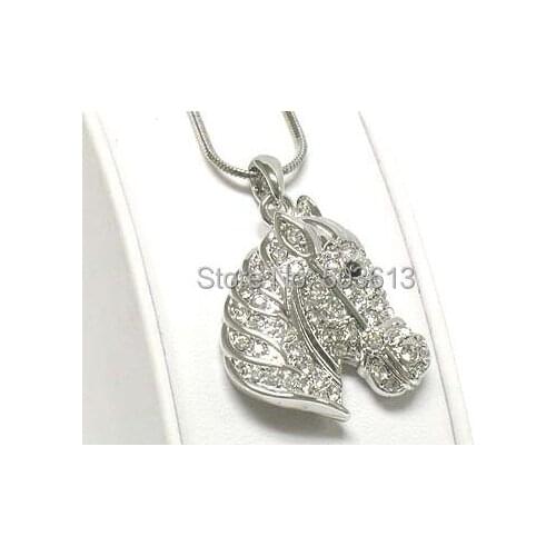 Fashion alloy animal pendant necklace new horse head charm necklace 3.5CM one piece xy138