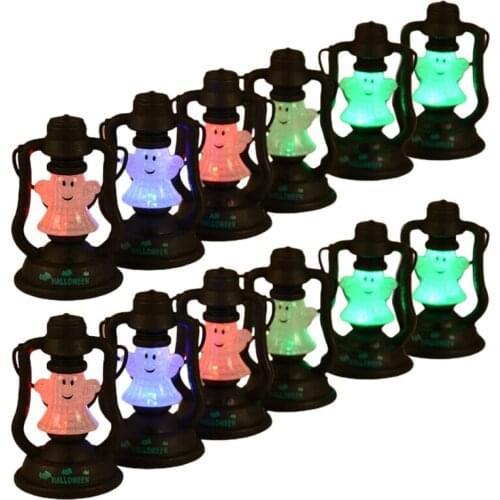 12 Pcs Pumpkin Elf Halloween Hanging Light Outdoor Halloween Decoration Prop Creative Holiday Bar Party Landscape DIY Lamp