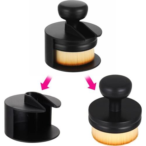 Portable Makeup Brush O Shape Seal Stamp Foundation Powder Blush Liquid Cosmetic Make Up Multifunctional Brush NE