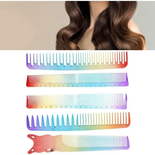Detangling Hair Dressing Brush Colorful Plastic Hair Cutting Barber Comb Styling Salon Barber Hair Comb Haircut Dressing Comb