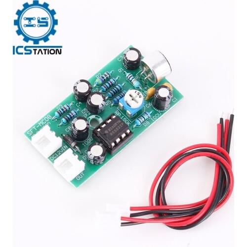 Adjustable Audio Monitoring Capacitive Microphony Amplifier Board DC 9V-15V Voice Sound Collector Module MIC Auto Gain Control