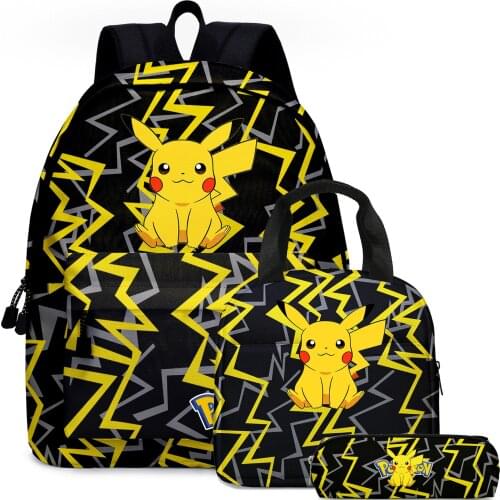 Pokemon School Bags Backpacks Pikachu Anime Figures Kids Bags Big Capacity Travel Bag Girls Boys Christmas Gifts