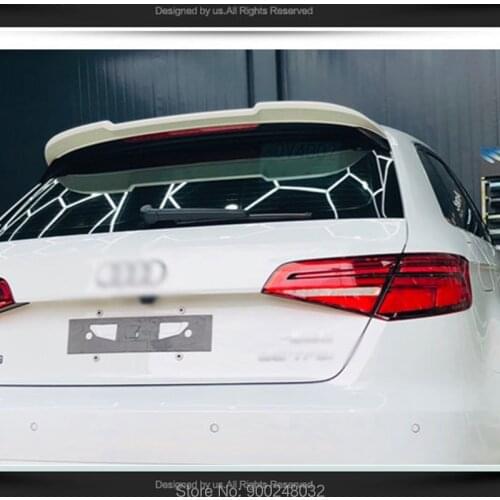For Audi A3 Sportback Spoiler High Quality ABS Plastic Unpainted Color Rear Roof Spoiler Wing Trunk Lip Boot Cover Car Styling
