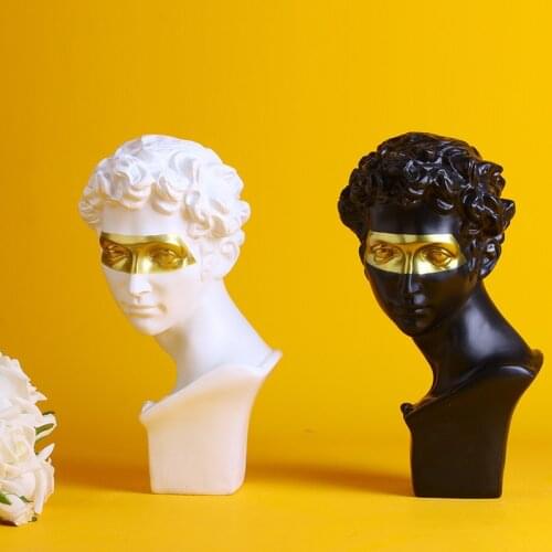 Giuliano Medici Statue David Resin Statues for Decoration David Head Sculpture Figurine Nordic Decoration Home Accessories