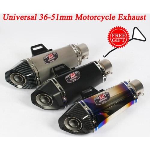 Universal 36-51mm Motorcycle Exhaust with DB Killer Muffler For DUKE390 R25 Z900 GSXR1000 SV650 R6 R3 ZX6R ZX10 K7 MT07 CBR500