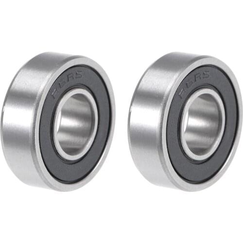 Uxcell R6-2RS Deep Groove Ball Bearings 3/8" x 7/8" x 9/32" Double Sealed Chrome Steel P6(ABEC3) 2pcs