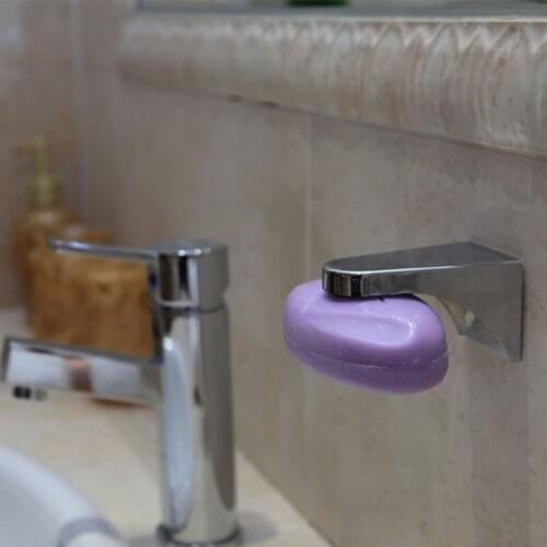 Bathroom Magnetic Soap ABS Storage Holder Soap Container Wall Attachment Adhesion Soap Shelf For Bathroom Kitchen Hardware