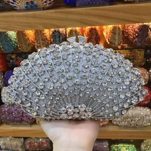 XIYUAN Bridal wedding party purses elegant purse women fashion evening party handbag wallet luxury diamonds crystal clutches