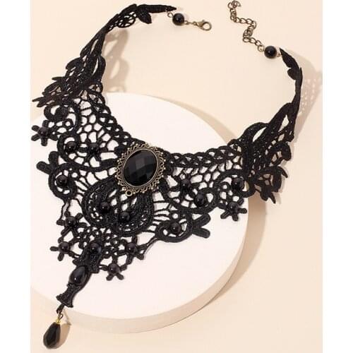 Collier Femme Jewelry Chocker Statement Necklace Black Lace Women Bijoux Choker Chunky Fashion 2018 Choker Brand Luxury