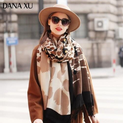 DANA XU Bufanda Mujer Wool Poncho Head Women Elegant Lady Carf And Warm Shawl Stoles Bandana Scarf Hijab Luxury Brand Pashmina