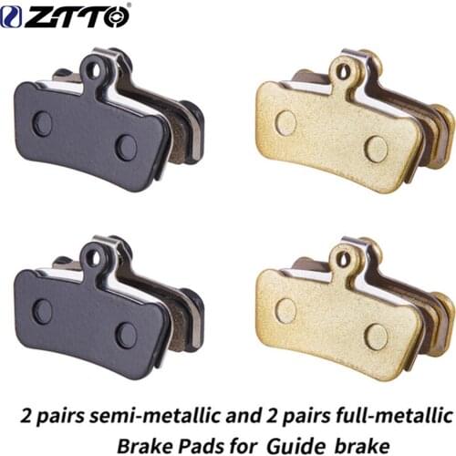 ZTTO 4 Pairs MTB Bike 4 Piston Disc Brake Pads for Guide G2 RSC Hydraulic brake Brake Pads Resin Full Metallic XO Trail E9 E7