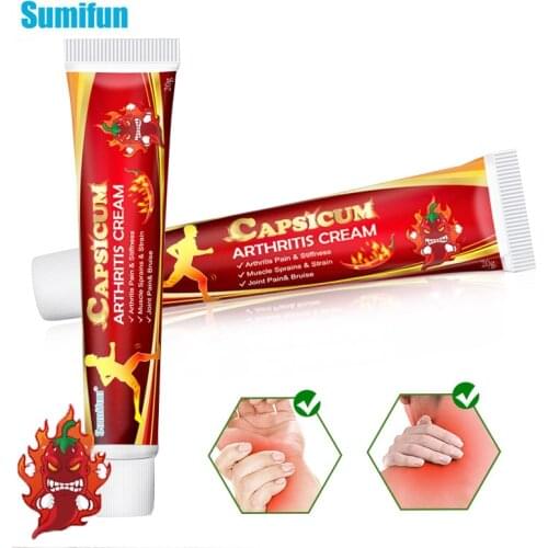 1Pcs 20g Sumifun Chili Pain Relief Cream Rheumatoid Arthritis Joint Knee Cervical Powerful Painkillers Chinese Medical Plaster