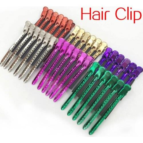 12 Pcs/Set Metal Duck Mouth Hair Clips Hairdressing Salon Clamps Styling Tools