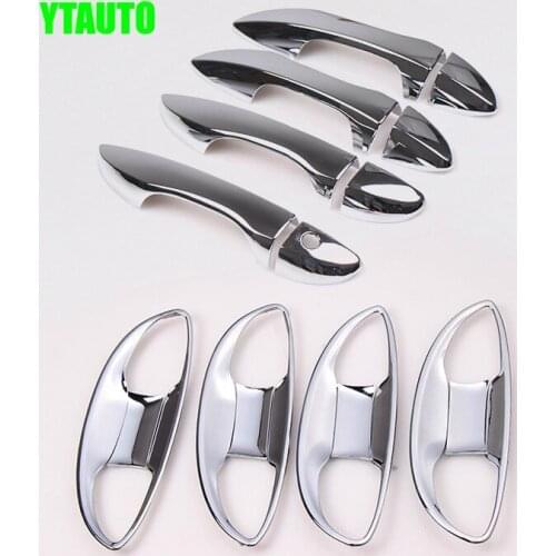 16pcs/lots Car ABS Chrome Door Handle Cover And Bowl Cover For Corolla 2014 YT-72105