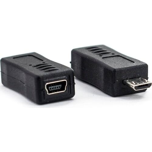 2/5/10 pcs Micro USB male to Mini USB female adapter charger converter adapter car OTG data conversion head