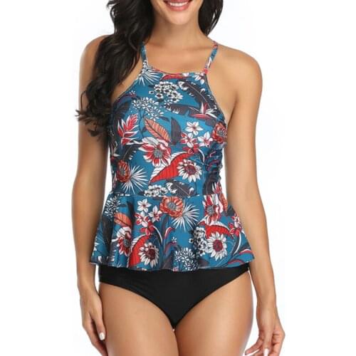 2021 New Sexy Halter Swimsuit One Piece Swimwear Women High Waist Bathing Suit Patchwork Beachwear Swim Wear Plus Size biquini