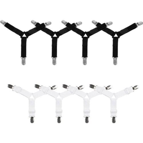 4pcs/Set Non Slip Sheet Fixer Holder Nylon Buckle Elastic Band for Bed sheets Practical Bedspread Bedding Article Accessory