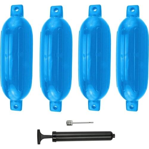 4 PCS Ribbed Boat Fender 6.5" X 23" Marine Bumper Dock Buffers