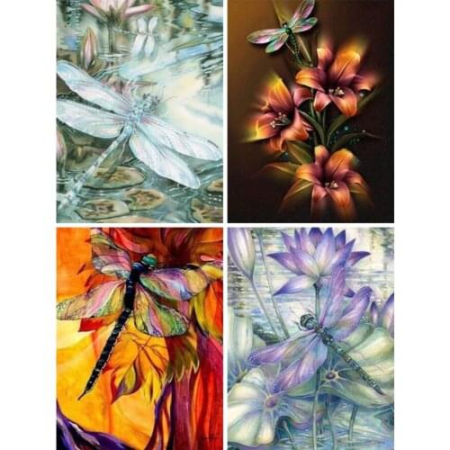 5D DIY dragonfly diamond painting rhinestone picture full diamond embroidery gift mosaic mosaic home decoration cross stitch kit