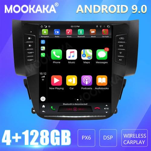 For Nissan Sylphy 2012-2019 Tesla Screen Android Px6 Car Multimedia Stereo Player Carplay GPS Navigation Head Unit DVD