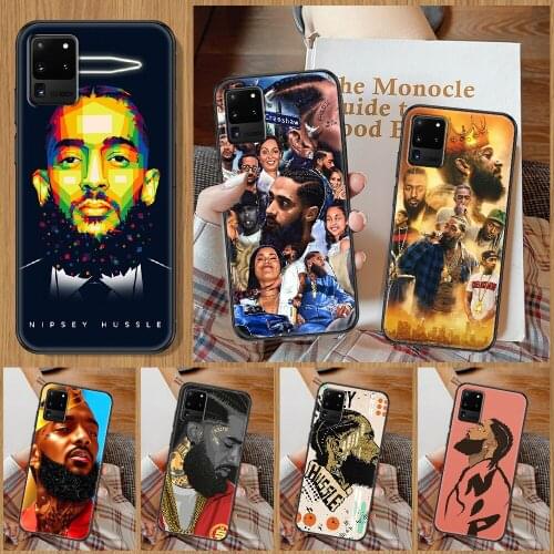 Rapper Nipsey Hussle Phone case For Samsung Galaxy Note 4 8 9 10 20 S8 S9 S10 S10E S20 Plus UITRA Ultra black soft waterproof