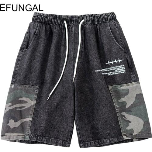 EFUNGAL Men's Denim Shorts