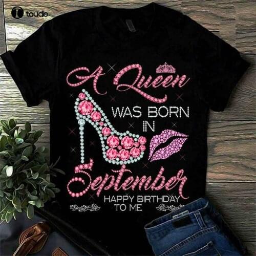 A Ween Was Born In September Shoe Diamond Tshirt Gift T-Shirt Birthday Girl