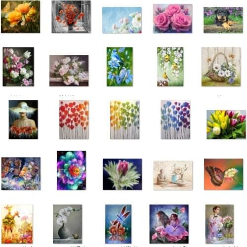 Woman oil painting flower and fruit cross stitch kit people 18ct 14ct 11ct canvas stitches embroidery DIY handmade needlework